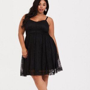Torrid Cocktail Dress Black Lace Overlay Dress Size 12